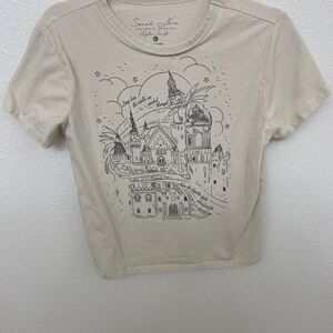 Taylor Swift Cream Graphic Baby Tee in Size Large